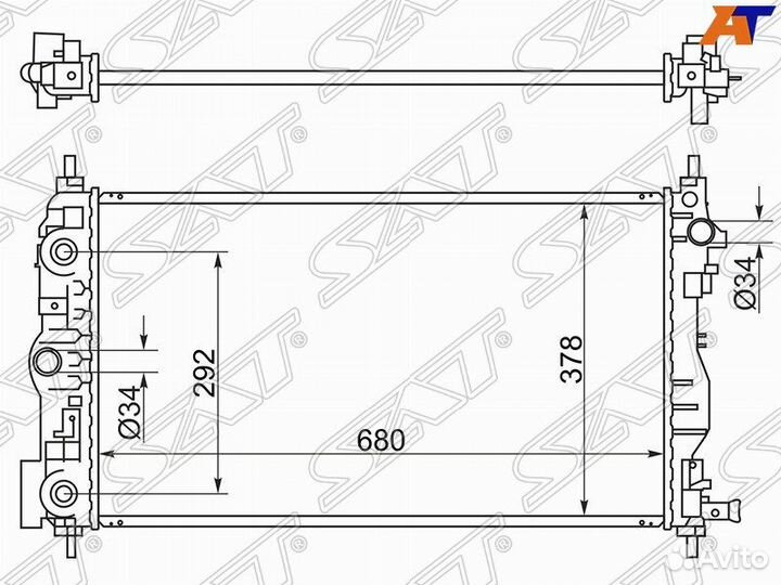 Радиатор Chevrolet Cruze 09-15