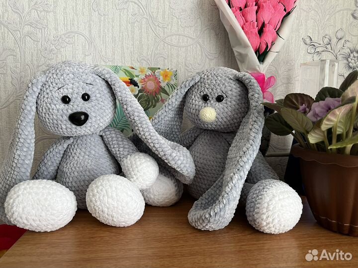 Заяц вязанный ручная работа
