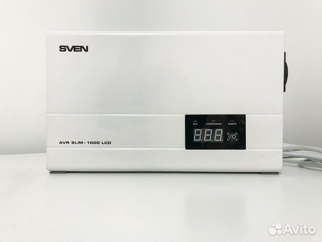 Стабилизатор напряжения sven AVR slim-1000 LCD