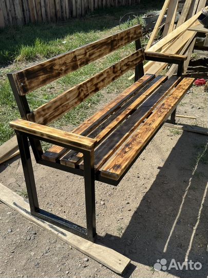 Скамейка лавочка деревянная скамейкав стиле лофт