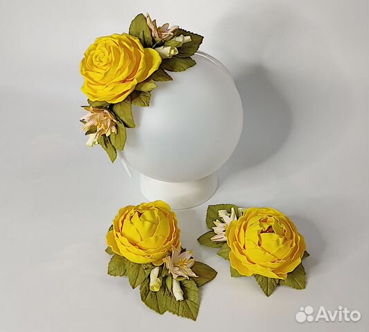 Ободок+заколочка из фоамирана,ручная работа