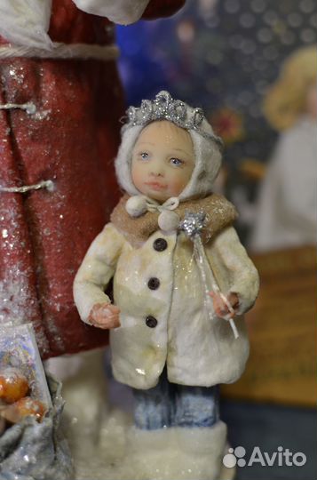 Дед Мороз и Снегурочка, ручная работа, новый год