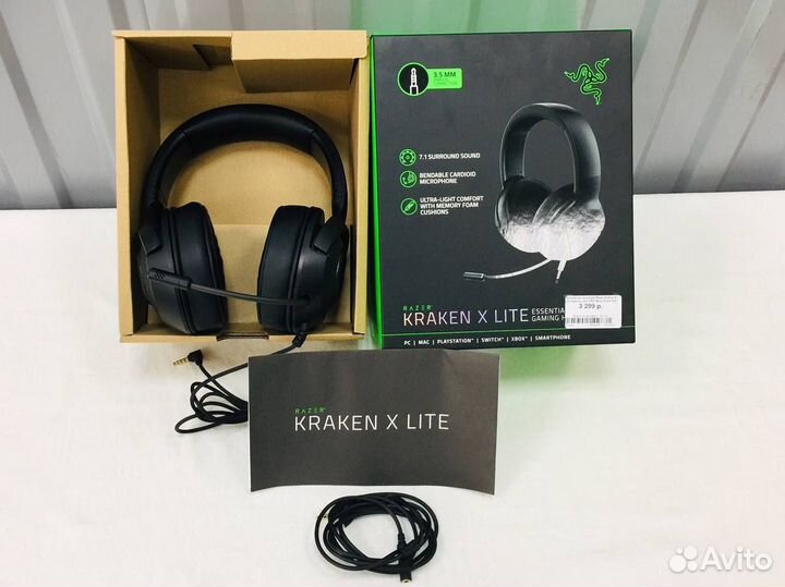 Проводная гарнитура Razer Kraken X Lite (Новая)