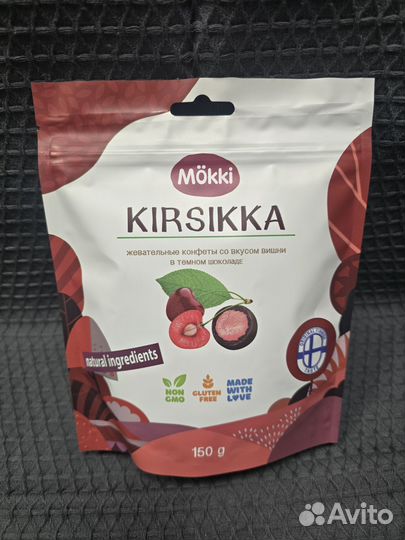 Жевательные конфеты Mokki вишня 150г