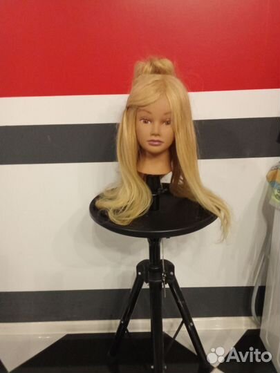 Голова манекен натуральные волосы