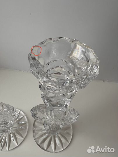 Подсвечники хрустальные СССР звезда