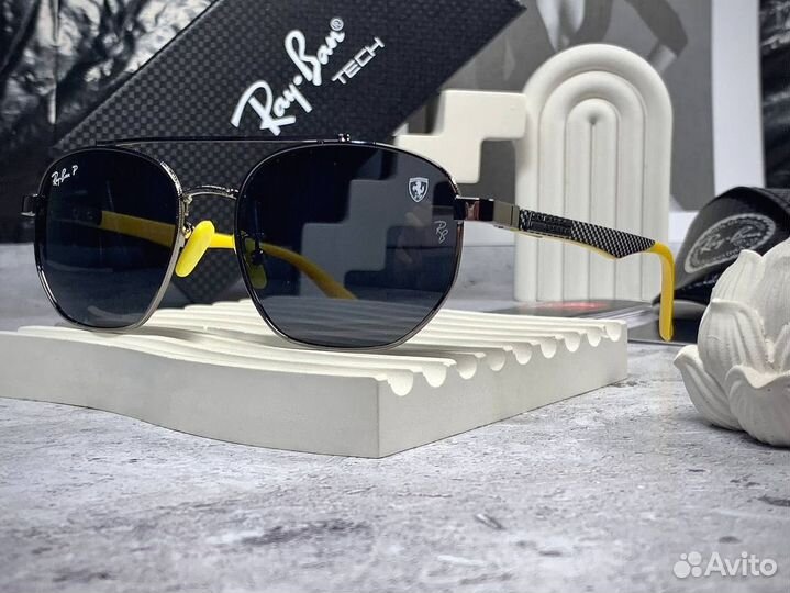 Очки Ray Ban Ferrari желтые