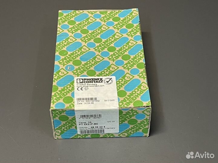 Phoenix contact PT 2x2+F-BE 2839224 новый, 10 шт