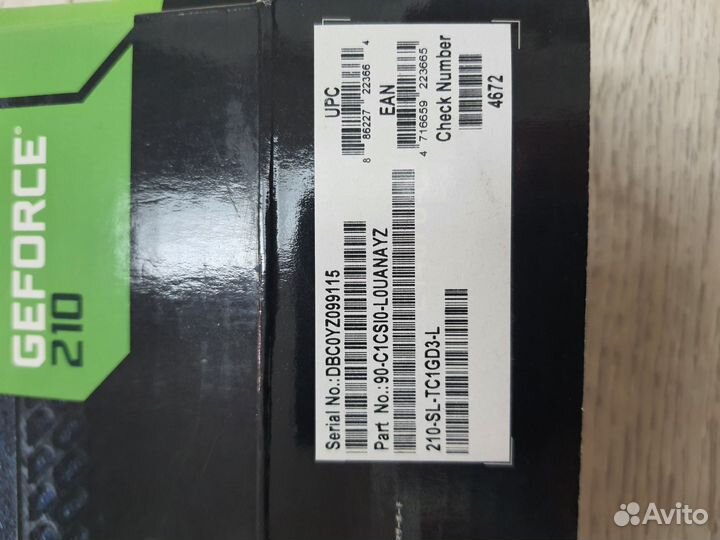Видеокарта Asus geforce 210