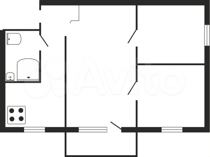 3-к. квартира, 48,3 м², 5/5 эт.