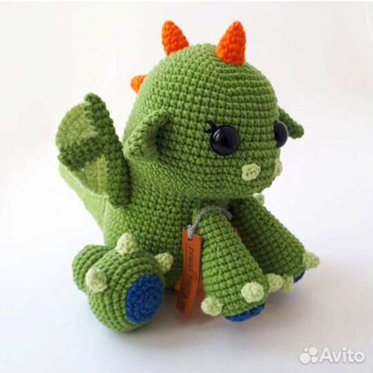 Вязаная игрушка дракон (ручная работа)