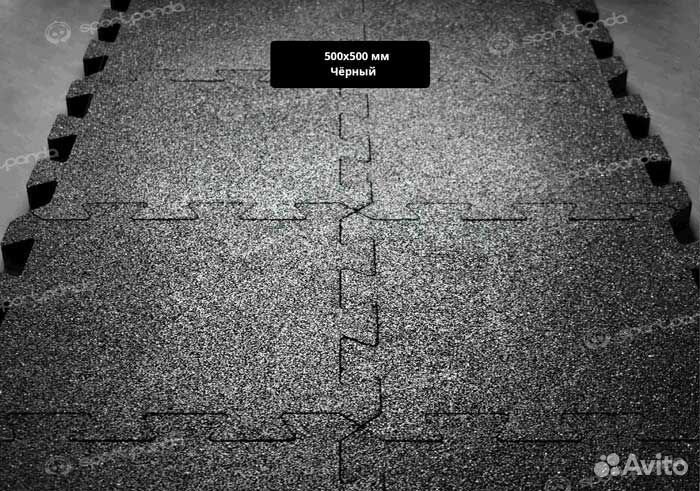 Резиновая плитка Puzzle, 500x500 мм
