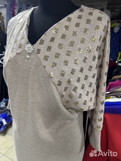 Платье бежевое хоть куда