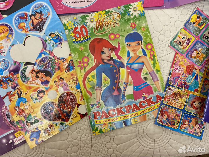 Мозайка из поеток, пазл, раскраски, книга трафарет