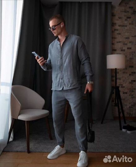 Мужской спортивный костюм хлопок муслин