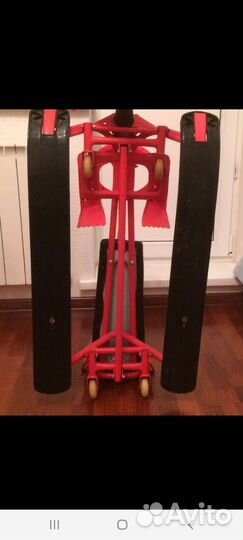 Снегокат со спинкой и колесами