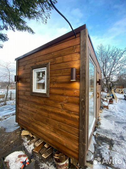 Баня каркасная под ключ с печью