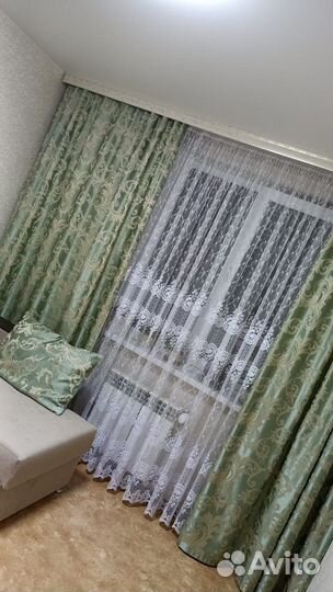 Комплект шторы и тюль и две наволочки