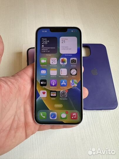 iPhone 14 128 purple в отличном состоянии