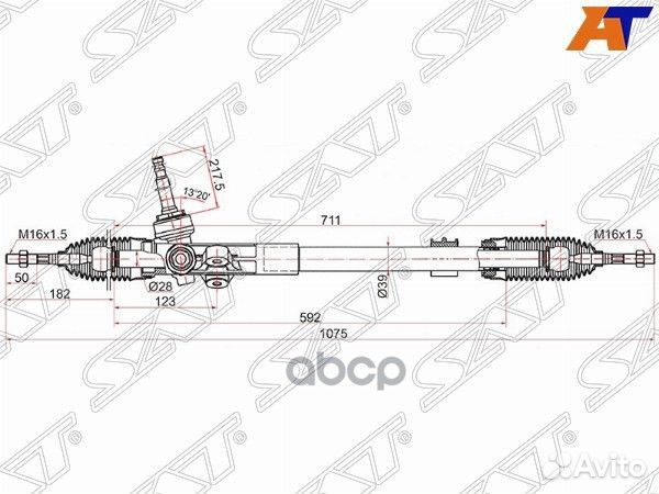 Рейка рулевая hyundai IX35/tucson/KIA sportage