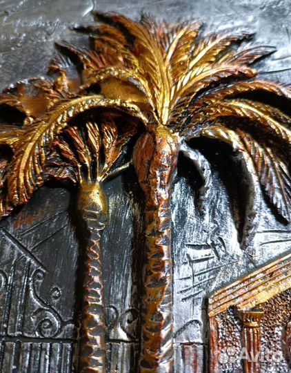 Картина пальма, декоративная, декор на стену