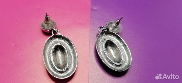 Кошачий глаз серьги