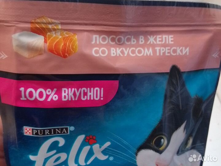 Влажный корм для кошек феликс