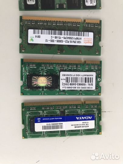 Оперативная память от компа и ноута (см. описание)