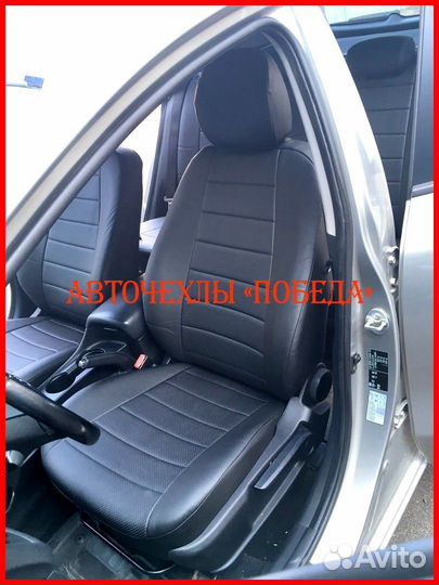 Чехлы Kia Ceed 3 из экокожи чёрные Классика