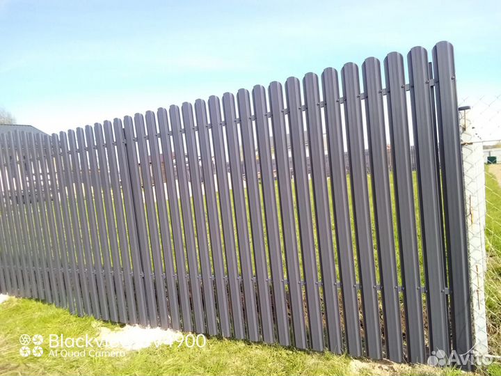 Забор из евроштакетника под ключ
