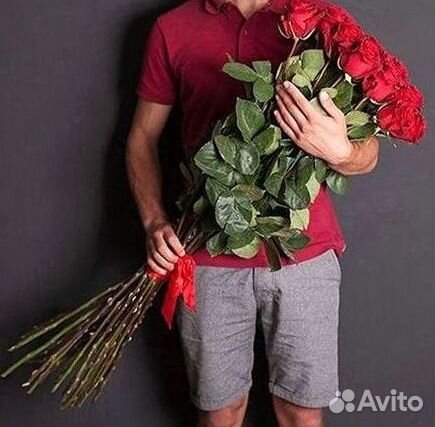 Длинные высокие розы 110 150 160 180 200 см