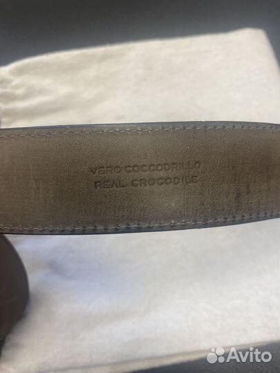 Мужской ремень из кожи крокодила Patrick Hellmann