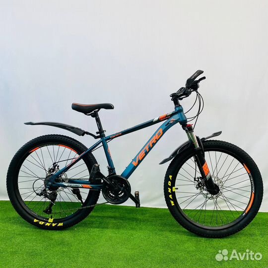 Велосипед горный vetro V24 2024 зеленый-оранжевый