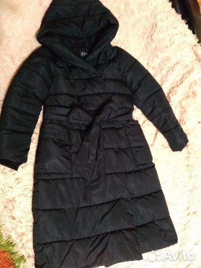 Пуховик женский длинный 46 48 размер