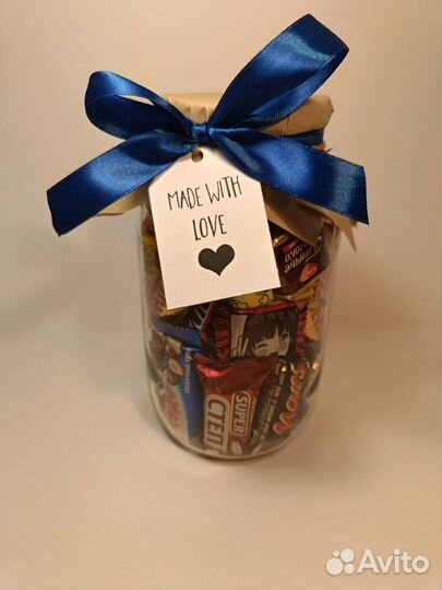 Подарочный набор конфет в банке (2 литра). 14 февр