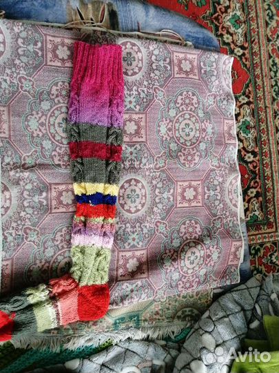 Гольфы длинные с рельефным узором