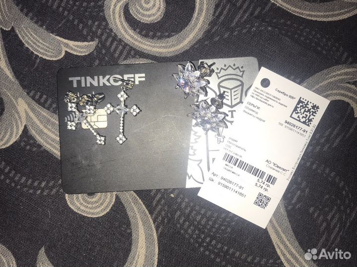 Серебряные серьги новые