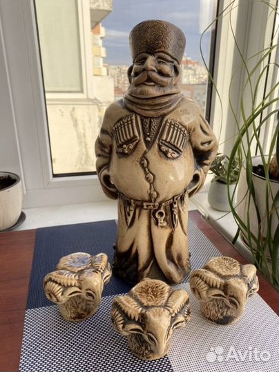 Подарочный набор. Казак и 3 стопки