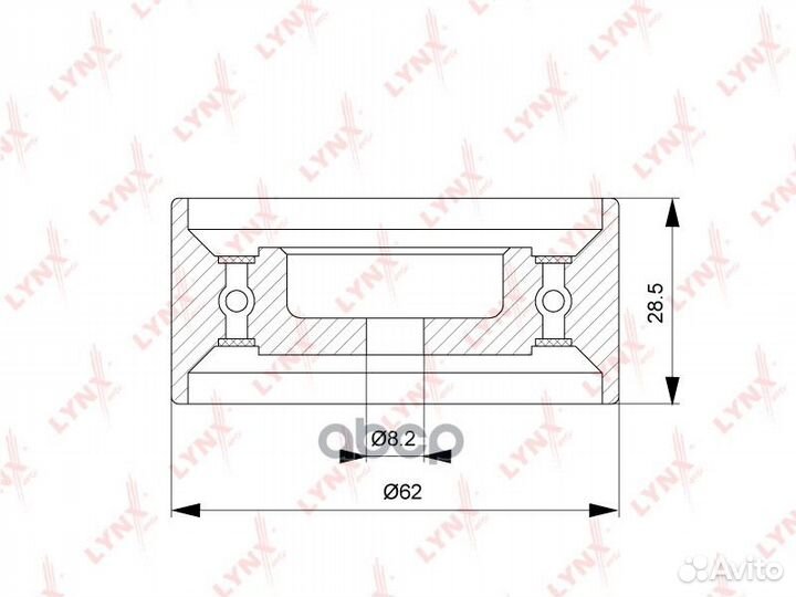 PB-1308 Ролик натяжного механизма / грм lynxaut
