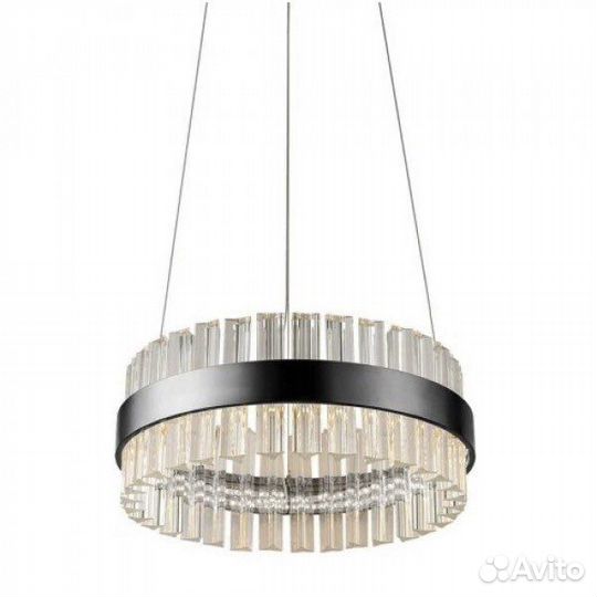 Светильник подвесной 6005 черный D400/H1200/LED