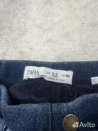 Джинсы Zara 2-3 года утепленные
