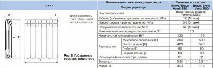 Радиаторы отопления 3 секций