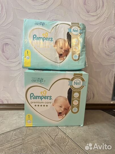 Подгузники pampers premium care 1 - 66, 102