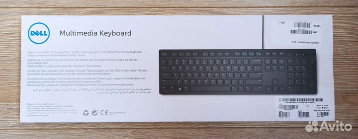 Клавиатура dell multimedia keyboard kb216 black