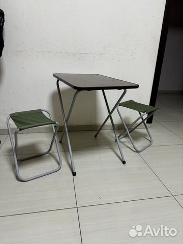 Складной туристический стол со стульями