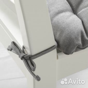 IKEA 30395811 виппэрт Подушка на стул, серый, 38x3