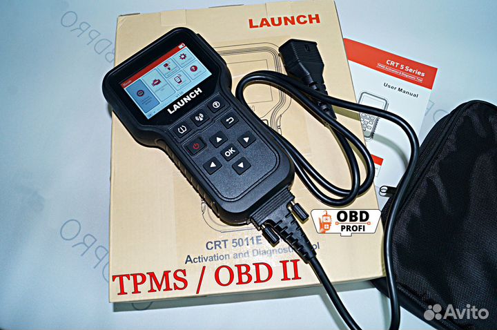 Launch tpms CRT 5011 E + OBD2 сканер 315 / 433 мгц