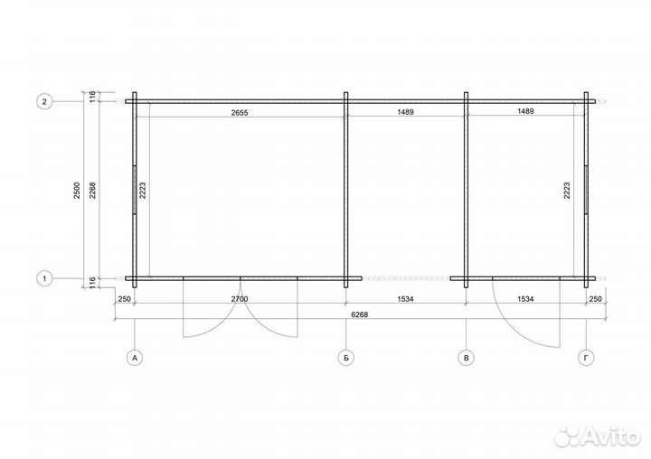 Мини домик с дровяником 2,5х6 м (весна-осень)