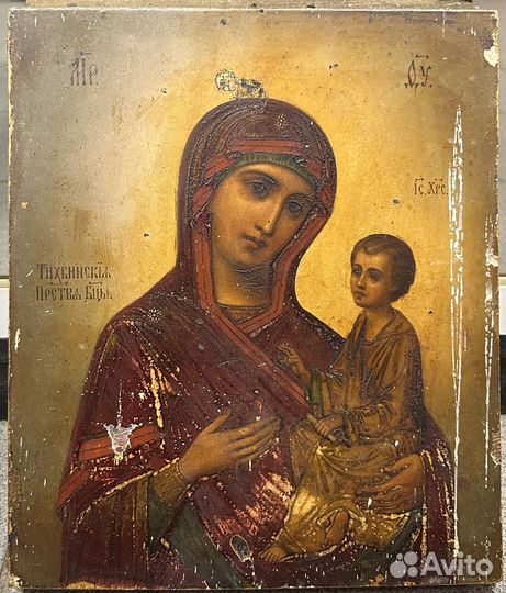 Икона Тихвинская Богородица Очень Красивая