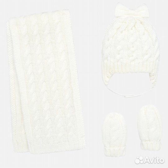 Шапка шарф и рукавички Mayoral для девочки, 2 года